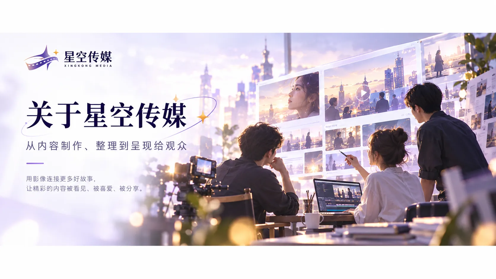 星空传媒品牌与官网信息画面